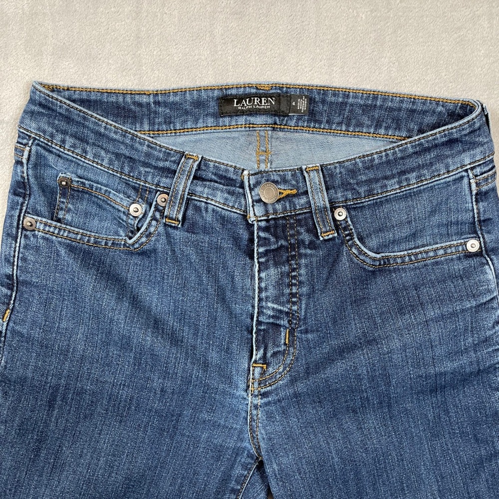 Lauren Ralph Lauren Womens Straight Leg Jeans Blue Medium Wash Size 4 29x30 - Picture 4 of 8